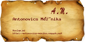 Antonovics Mónika névjegykártya